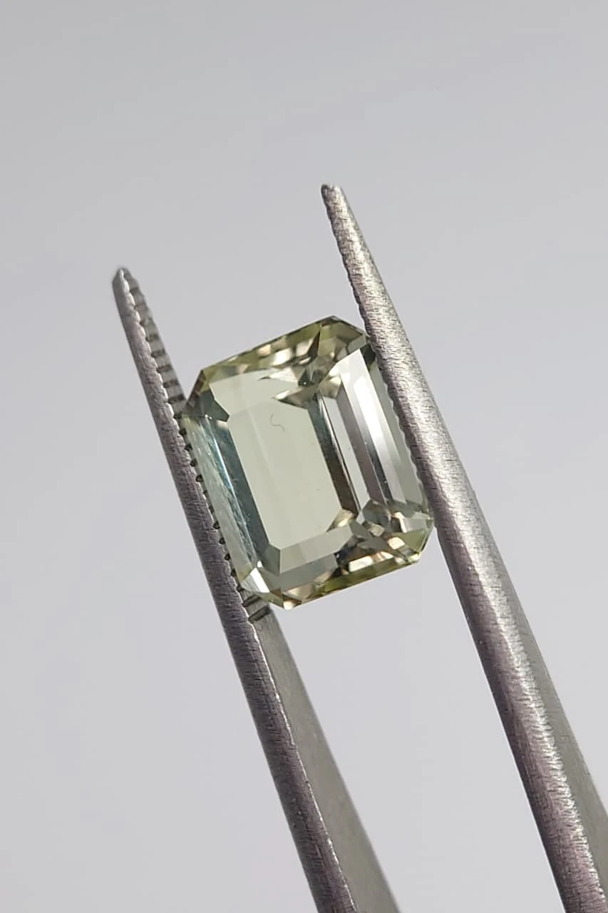 3.2ct Lemon Yellow Tourmaline Emerald Cut Loose Gemstone from Nigeria — view 2